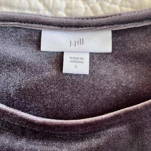 J.Jill Velvety Top Pullover Shirt Women’s Large Brown Silvery Holiday Party - Picture 5 of 16
